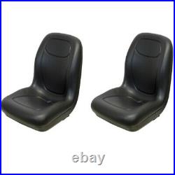 (2) Black High Back Seats for John Deere Trail Gator Gas Diesel 4x2 4x4 HPX 6x4