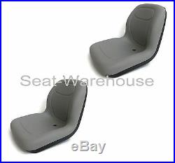 (2) Gray XB180 HIGH BACK SEATS for John Deere GATORS Made in USA by MILSCO #KN