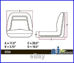 (2) New HIGH BACK Seats with Bracket John Deere Gator XUV 850D 4x2 HPX 4x4 HPX 6x4