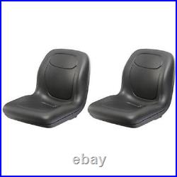 2 Two Black High Back Seats Fits John Deere Fits Gator XUV 620i 850D 550 550