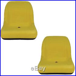 (2) Yellow HIGH BACK SEATS for John Deere GATORS and Lawn Mowers