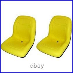 (2) Yellow High Back Seats Fits JD Fits John Deere Gator 4X2 4X4 4X6 Turf CX TE
