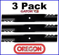 3 Pack Oregon 396-775 Gator Blade For John Deere AM102401 AM38314 M141786 M80783