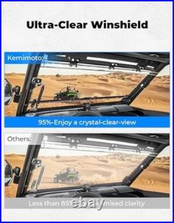 3-in-1 Flip Windshield Compatible with John Deere Gator HPX, XUV
