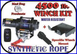 4500lb Mad Dog Synthetic Winch/Mount Kit for 2016-2019 John Deere Gator RSX 860