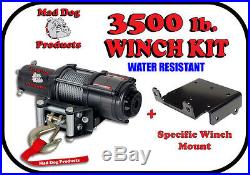 66 KFI Complete Snow Plow Kit with Mad Dog Winch Kit 12-15 John Deere Gator 550