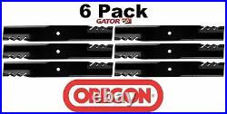 6 Pack Oregon 396-769 G6 Gator Blade Fits John Deere M136195 M144652 M164016 54