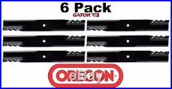 6 Pack Oregon 396-771 G6 Gator Mulcher Mower Blade for John Deere M143504 62