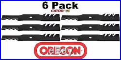 6 Pack Oregon 92-616 3-in-1 Gator Blade for John Deere GX21784 48 145 155C