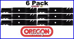 6 Pack Oregon 96-364 Gator Mulcher Blade for John Deere M144652 54 Z Trak