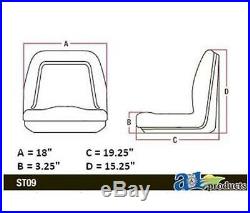 A&I Products 2 Pack SEAT FOR JOHN DEERE GATOR BLACK TM333BL Part# B1TM333BL