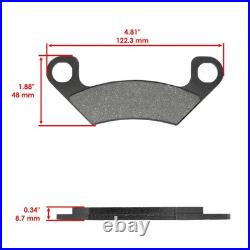 Front & Rear Brake Disc Rotors with Brake Pads for John Deere Gator XUV550 RSX850i