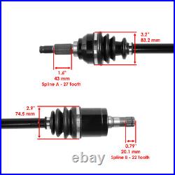 Front Rear Left Right Axles for John Deere Gator Xuv 825M S4 Pc13308 Pc13309