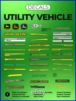 Gator 1500 Replacement Heavy Duty 4 Layer Laminated Decal Kit for John Deere