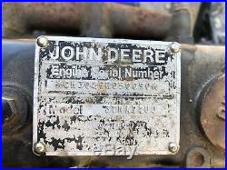 JOHN DEERE F935 YANMAR 3TNA72UJ DIESEL ENGINE 430 Skidloader Gator