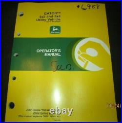 John Deere Gator 4X2 & 6X4 Utility Vehicle Operator`s Manual Original OEM 1996