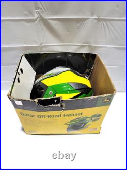 John Deere Gator Off-Road Helmet M Green/Yellow with Tags, Box & Bag
