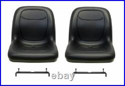 John Deere Gator Pair (2) Black Seats Fit CS and CX With Bracket to Tip Forward