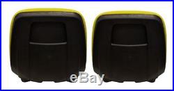 John Deere Gator Pair (2) Yellow Seats Fit CS and CX With Bracket to Tip Forward