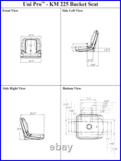 John Deere Gator Pair (2) Yellow Vinyl Seats fit Turf TX TXTurf Worksite and XUV
