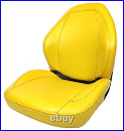 John Deere High Back Gator Lawn Mower Skid Steer Sewn Vinyl Seat Yellow