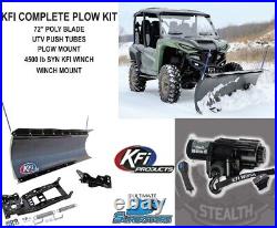KFI John Deere Gator XUV 625i 825i 855 Complete Plow Kit 72 POLY Blade 4500#SYN