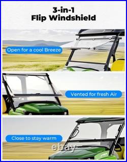 Kemimoto John Deere Gator Scratch Resistant Flip Windshield See Fitment