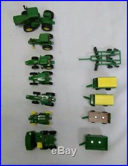 Lot Of 12 Ertl 1/64 Farm Construction tractor Toys John Deere trailers gator