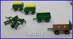 Lot Of 12 Ertl 1/64 Farm Construction tractor Toys John Deere trailers gator