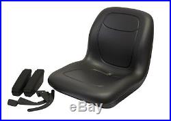 New Black HIGH BACK SEAT with ARM RESTS for John Deere GATORS Made by MILSCO
