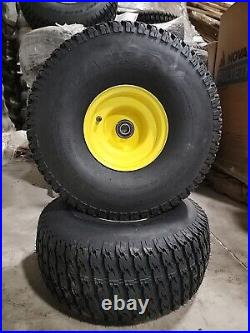 Set (2) 22.5x10.00-8 Front Wheel Tire Assembly John Deere Gator AM143568 M118820 Set (2) 22.5x10.00-8 Front Wheel Tire Assembly John Deere Gator AM143568 M118820