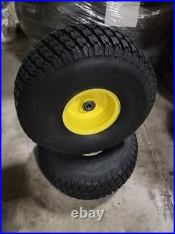 Set (2) 22.5x10.00-8 Front Wheel Tire Assembly John Deere Gator AM143568 M118820 Set (2) 22.5x10.00-8 Front Wheel Tire Assembly John Deere Gator AM143568 M118820