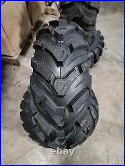 Set Of (4) 26X10-12 John Deere Gator Wheels & Tires 4 Ply 26X9.00-12 Ancla M/T