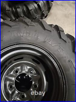 Set Of (4) 26X10-12 John Deere Gator Wheels & Tires 4 Ply 26X9.00-12 Ancla M/T