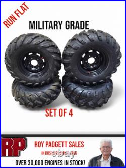 Set Of (4) 26X11-12 RUN-FLAT John Deere Gator Wheels & Tires 26X9.00-12 Set Of (4) 26X11-12 RUN-FLAT John Deere Gator Wheels & Tires 26X9.00-12
