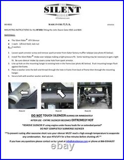 Silent Rider UTV Exhaust Silencer BT-850 John Deere Gator 850i/ 860i/E/M (13-20) Silent Rider UTV Exhaust Silencer BT-850 John Deere Gator 850i/ 860i/E/M (13-20)