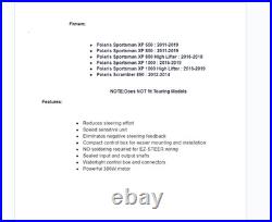 SuperATV Power Steering For John Deere Gator 835M 2012+