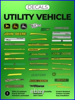 TS 4X2 Gator Replacement Heavy Duty 4 Layer Laminated Decal Kit for John Deere