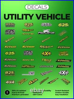 XUV Gator 825I S4 Replacement Heavy Duty 4 Layer Decal Kit for John Deere