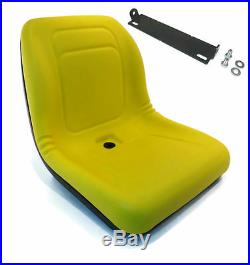 Yellow HIGH BACK SEAT with Pivot Rod Bracket for John Deere Gator CS CX Utility