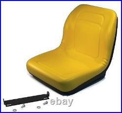 Yellow High Back Seat with Bracket for John Deere Gator TX Turf, Gator XUV 6003