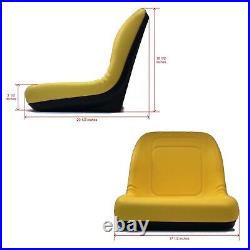 Yellow High Back Seat with Bracket for John Deere Gator TX Turf, Gator XUV 6003